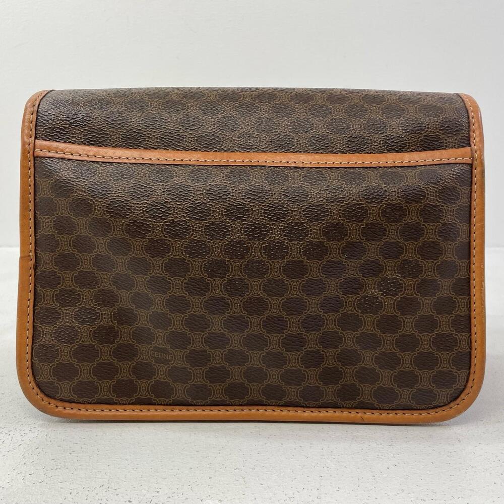 Celine Brown Shoulder Macadam Bag Brown
